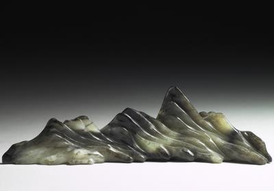 图片[2]-Jade Brush Rest in the Shape of a Mountain Range, Southern Song to Yuan dynasties (1127-1368)-China Archive